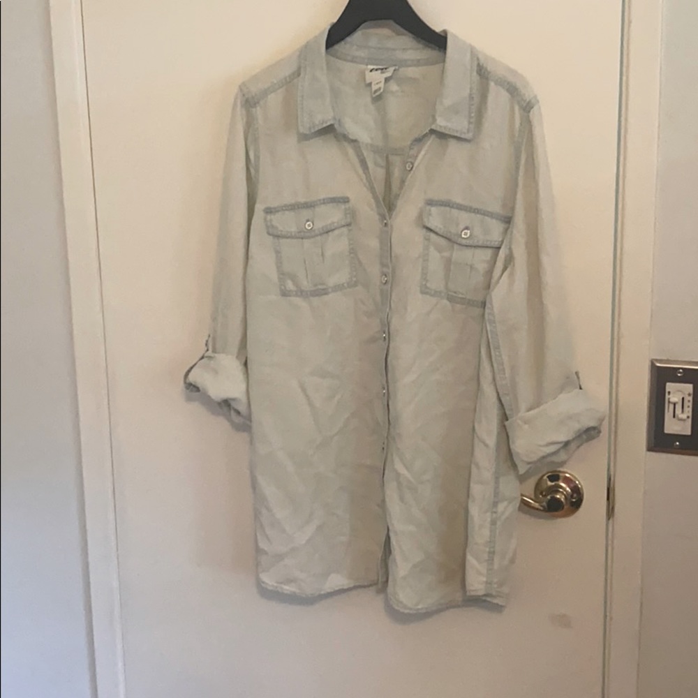 Denim maternity shirt